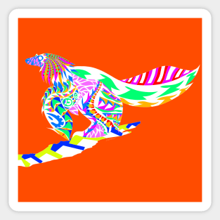 Caihong juji the lridiscent dinosaur bird ecopop Sticker